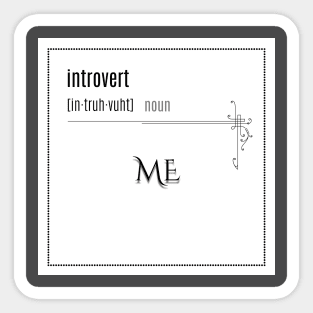 the definition of introversion Sticker